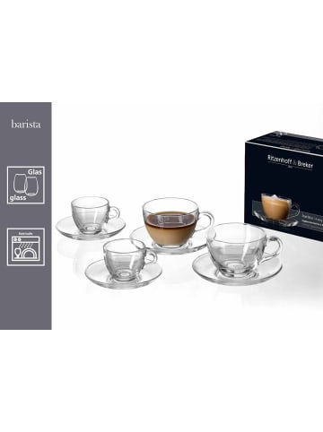 Ritzenhoff & Breker 2er Set Cappuccino-Set Barista 220 ml in transparent