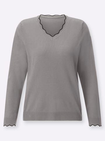 WITT WEIDEN Feinstrick-Pullover in steingrau