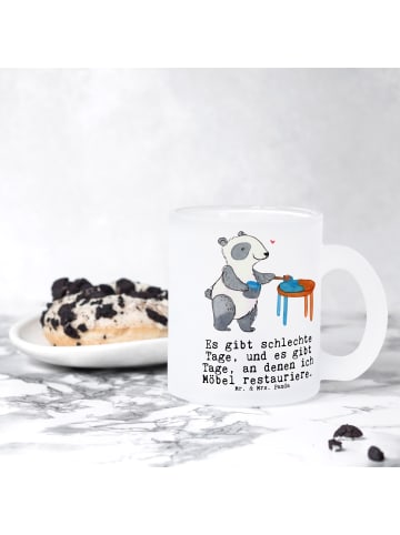 Mr. & Mrs. Panda Pott Panda Möbel restaurieren mit Spruch in Transparent