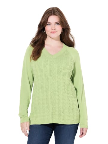 Ulla Popken Pullover in limettengrün