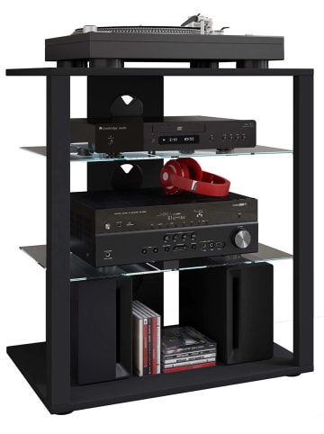 ebuy24 Hifi-Möbel Folas 3 Schwarz 60 x 41 cm