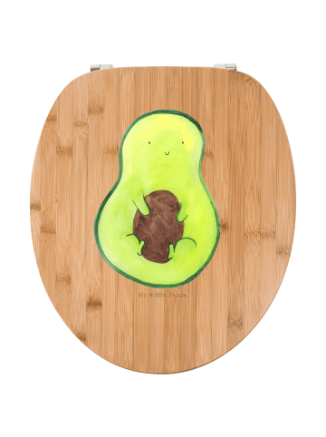 Mr. & Mrs. Panda Holz Toilettendeckel Avocado Kern ohne Spruch in Braun