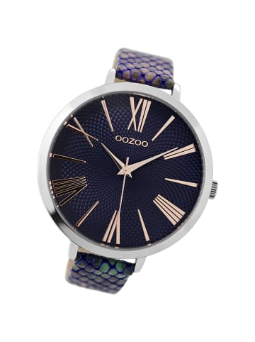 Oozoo Analog-Armbanduhr Oozoo Timepieces blau extra groß (ca. 48mm)