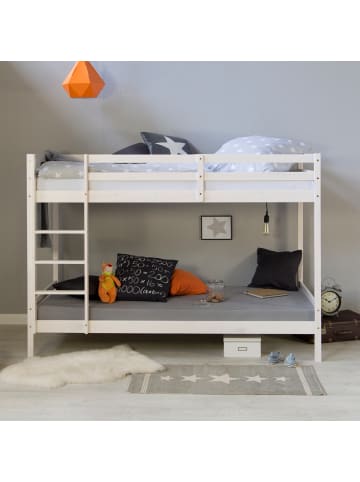 Homestyle4u Etagenbett in Weiß 90x200 cm
