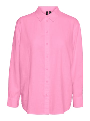 Vero Moda Hemd Basic Rundhals Bluse in Rosa