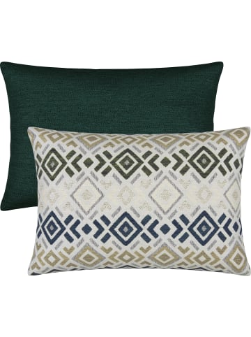 Erwin Müller Jacquard Kissenhülle 2er-Pack in petrol
