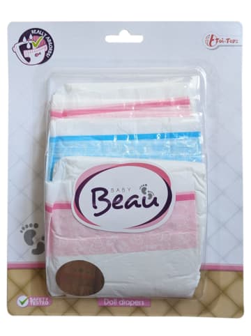 Toi-Toys Puppenwindeln für Babypuppe 3 Stück in weiß