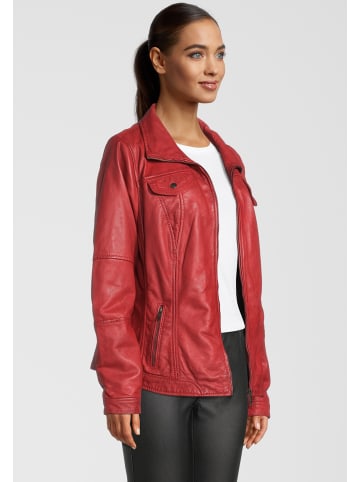 H.I.S Lederjacke mit Reversekragen in RED