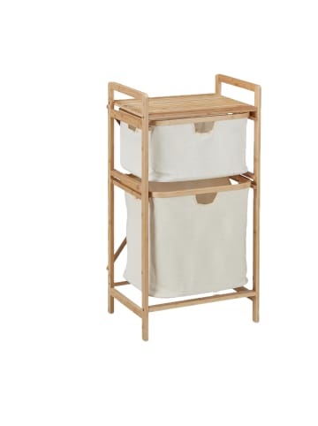 relaxdays Wäschekorb in Natur/ Beige - (B)44 x (H)85 x (T)33 cm
