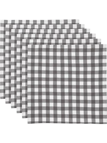 REDBEST Baumwolle Serviette 6er-Pack Nashville in grau