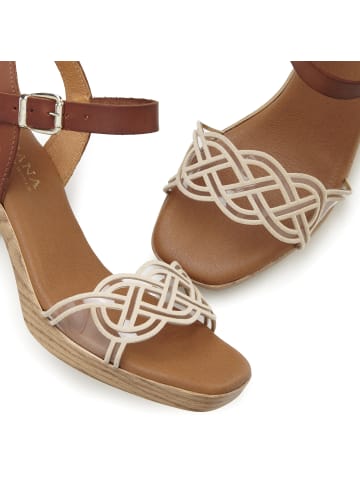 LASCANA Riemchensandalette in camelfarben