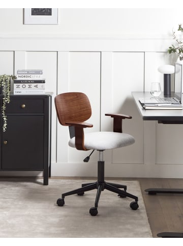 Beliani Bürostuhl GUNNISON in Braun/Grau - (W) 63 x (H) 74 x (L) 63 cm