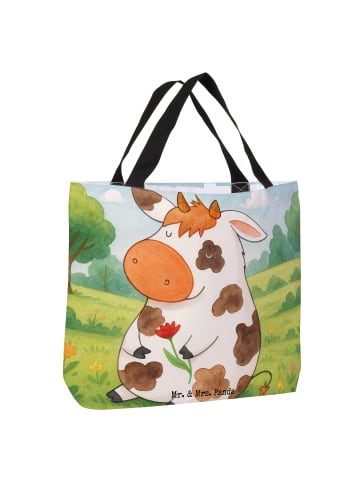 Mr. & Mrs. Panda Strandtasche Kuh Design ohne Spruch in Weiß