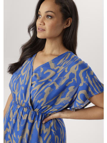 Aniston PLUS Maxikleid in blau-beige