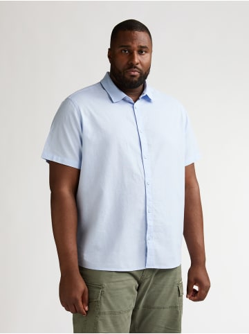 Petrol Industries Unifarbenes Kurzarmhemd Große Größen Baja1000 in Blau