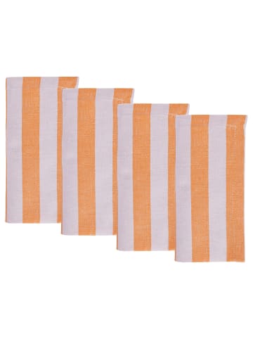 Butlers Butlers Serviette LITTLE ITALY 6er-Set in Weiß / Orange