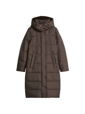 Marc O'Polo Puffer-Daunenmantel mit Kapuze regular in Burnt Coffee