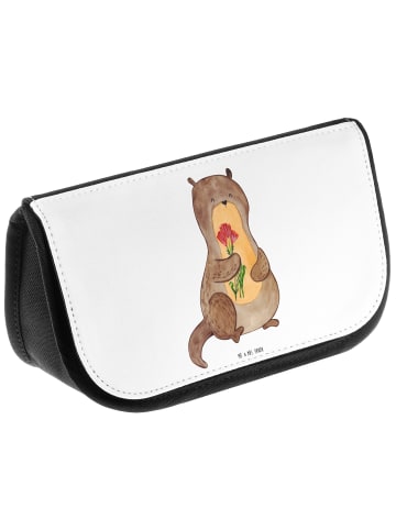 Mr. & Mrs. Panda Kulturbeutel Otter Blumenstrauß ohne Spruch in Weiß