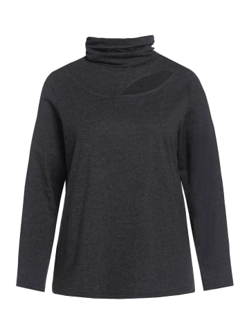 Ulla Popken Shirt in anthrazit melange