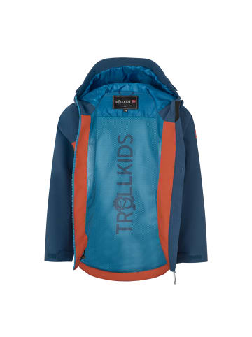 Trollkids Funktionsjacke Telemark in red clay/mystic blue