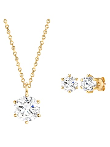 Rafaela Donata Schmuckset Sterling Silber verziert mit Kristallen von Swarovski® in gelbgold