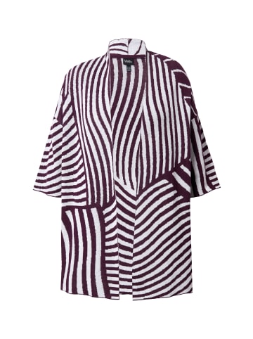 Ulla Popken Strickjacke in dunkle pflaume
