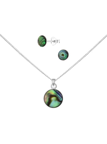 Alexander York Schmuckset MUSCHELPERLMUTT abalone in 925 Sterling Silber, 4-tlg.