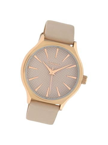 Oozoo Analog-Armbanduhr Oozoo Timepieces taupe, hellbraun groß (ca. 42mm)