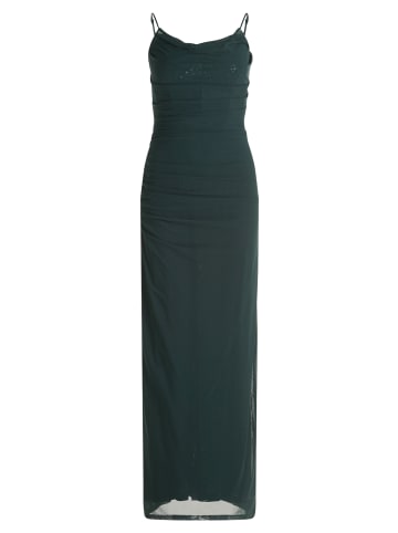 Vera Mont Abendkleid mit Spitzeneinsatz in Dusty Slate