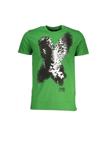 cavalli CLASS Grünes Baumwoll-T-Shirt