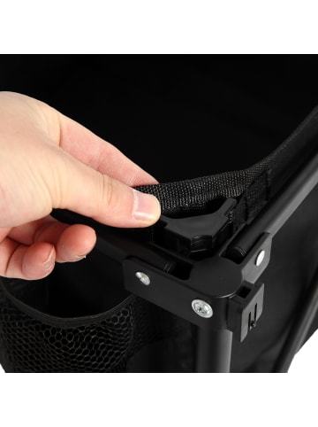 ABRIHOME Klappbarer Gartenwagen in Schwarz mit All Terrain Rädern und verstellbarem Griff