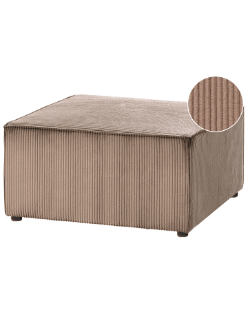 Beliani Ottomane LEMVIG in Beige - (W) 83 x (H) 41 x (L) 83 cm