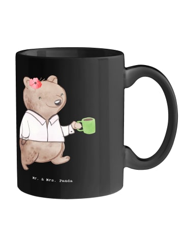 Mr. & Mrs. Panda Kaffeetasse Beamtin Humor mit Spruch in Schwarz