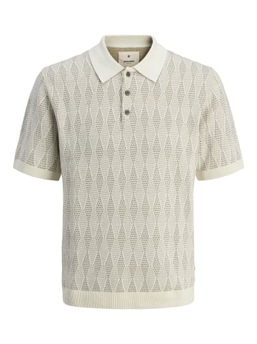 Jack & Jones Gestricktes Polo in Whisper White