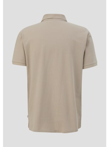 QS Polo-Shirt kurzarm in Beige