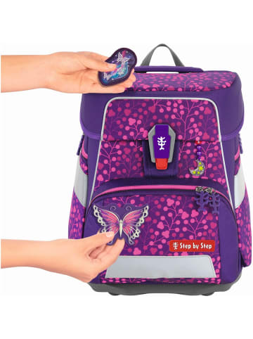 Step by Step SPACE SHINE Schulranzen-Set Butterfly Night Ina 5-tlg. in lila