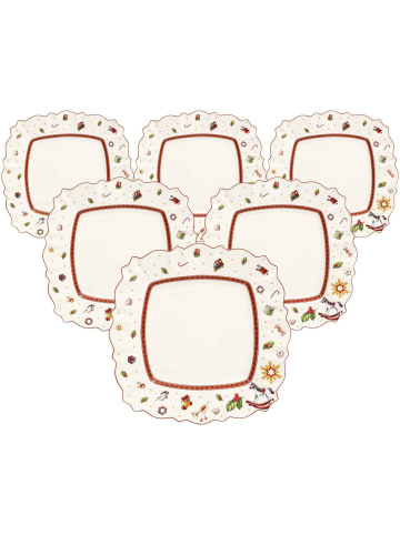 Villeroy & Boch 6er Set Speiseteller Toy's Delight in Weiß 28 x 28 cm in weiß