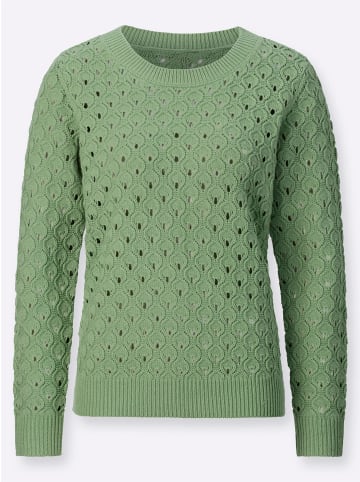 Sieh an! Ajourpullover in eucalyptus