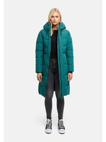 Navahoo Steppmantel Schokokuss XIV in Ocean Green
