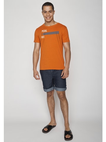 GreenBomb T-Shirt Bike Pedal Stripes in Schwarzes Heidekraut Orange