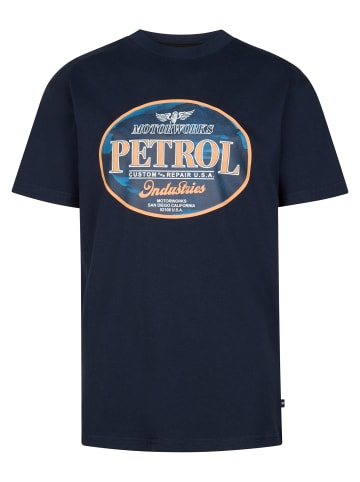 Petrol Industries Bedrucktes Jersey-T-Shirt Nopal in Blau