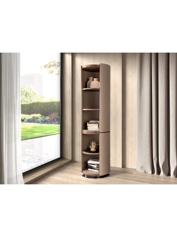 Angel Cerdá Regal 3278 in Nerz / Walnuss / Stahl – (B)49 x (H)185 x (T)49 cm