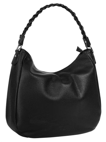 Samantha Look Handtasche echt Leder in schwarz