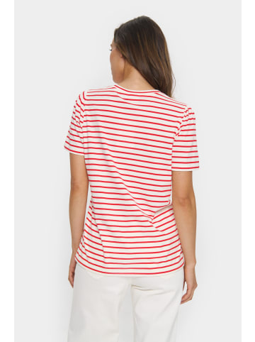 SAINT TROPEZ T-shirt JuciaSZ Fitted in FlameScarlet White Stripe