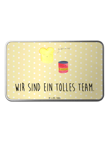 Mr. & Mrs. Panda Dose Toast Marmelade mit Spruch in Gelb Pastell