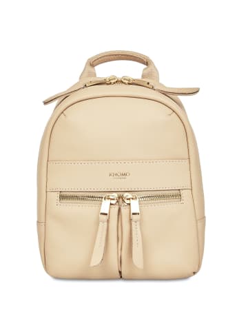 Knomo City Rucksack RFID Schutz Leder 20 cm trench beige
