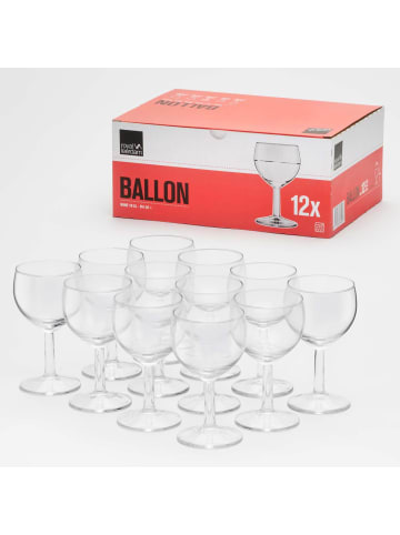 VAN WELL 12er Set Weingläser geeicht Ballon Profi 0,1 l in transparent