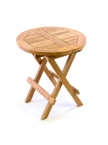 VCM  Beistelltisch Blumen Hocker Tisch klappbar Teak in Braun