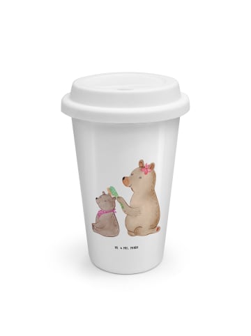 Mr. & Mrs. Panda Kaffeebecher To Go Bär Kind ohne Spruch in Weiß