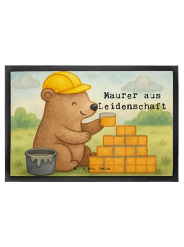 Mr. & Mrs. Panda fußmatte Maurer Leidenschaft Design mit Spruch in Weiß
